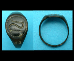 Ring, Medieval, Men's, Signet Intaglio, ca. 15th-17th Cent